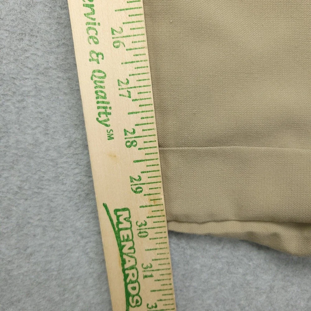 Polo Ralph Lauren Mens Khaki Pleated Dress Pants Trousers Size 42x30 Poly Tencel